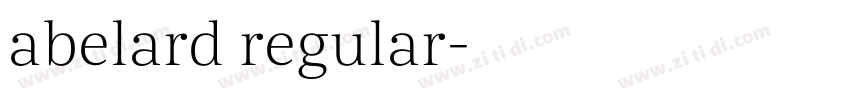 abelard regular字体转换